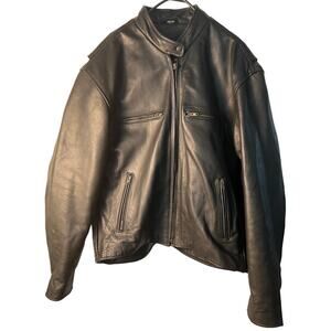 Redline, Thinsulate, Black Heavy Duty Leather Jacket Size 3X